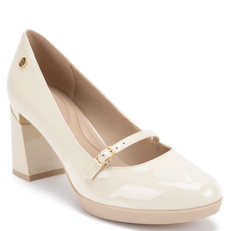 ZAPATO DE CUERO MUJER GACEL CREMA LUCY - 3