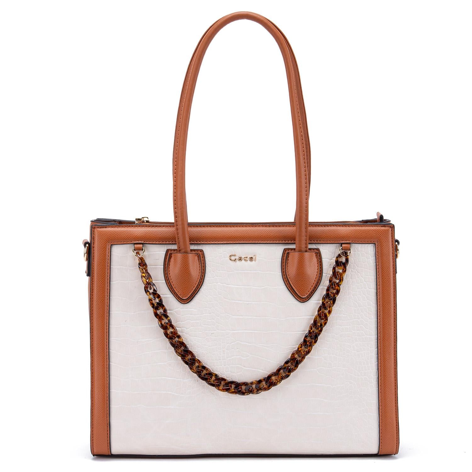 CARTERA - DOS ASAS GRANDE - GACEL - OFF WHITE - 1