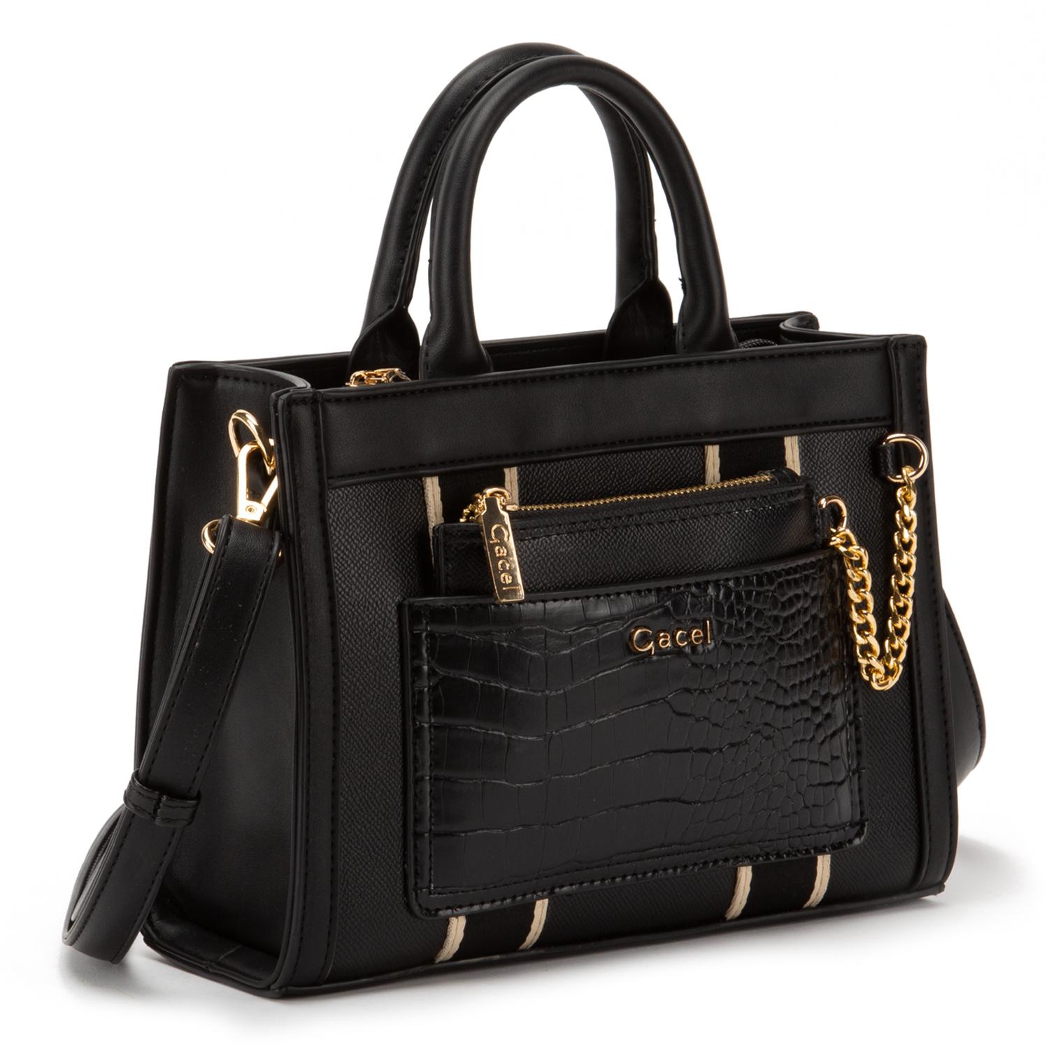 CARTERA - DOS ASAS PEQUEÑA - GACEL - EN COLOR NEGRO - 3