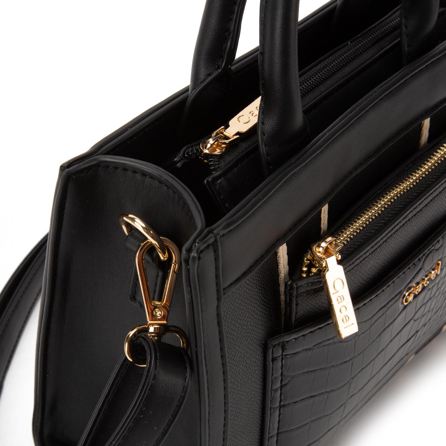 CARTERA - DOS ASAS PEQUEÑA - GACEL - EN COLOR NEGRO - 4
