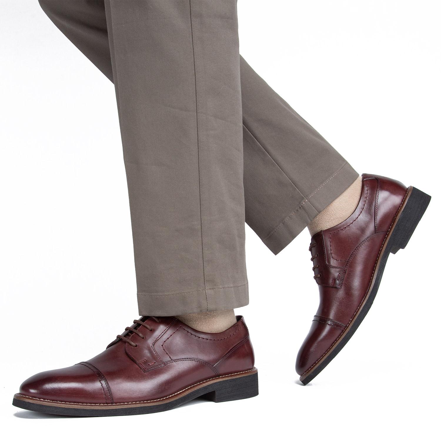 ZAPATO DE CUERO HOMBRE GUANTE GUINDA BERLIN 0035857 - 2