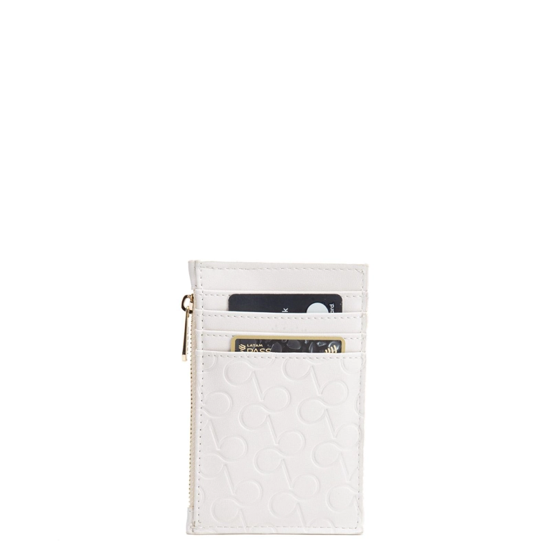 BILLETERA MUJER GACEL OFF WHITE TARJETERO - 2