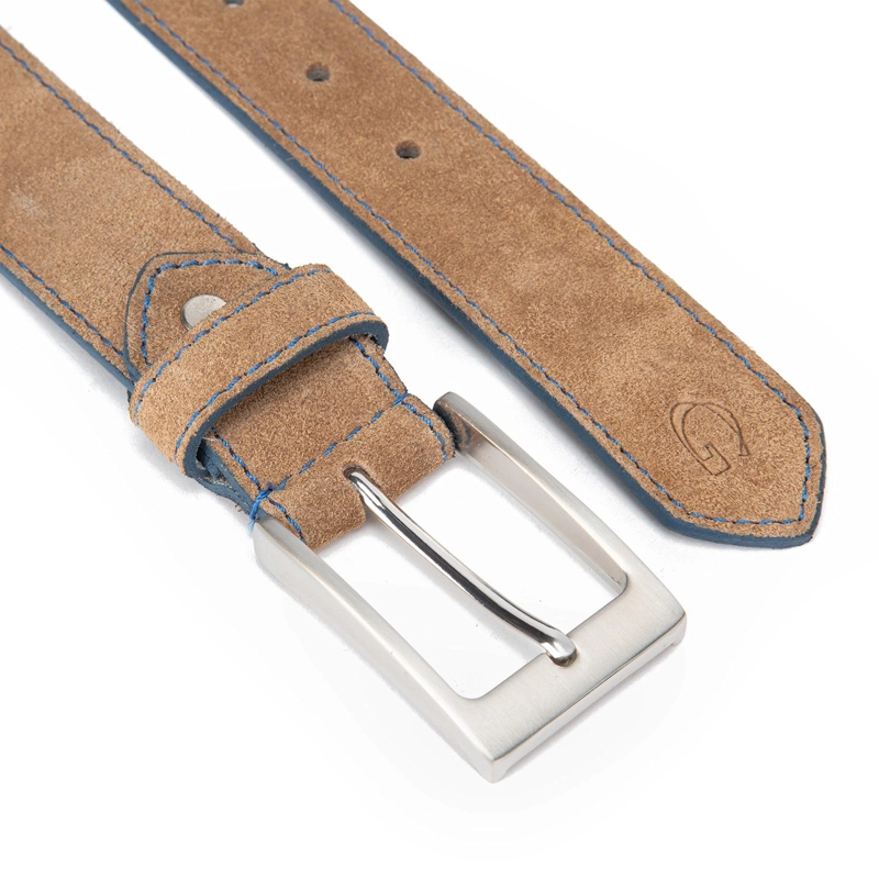 CINTURON DE CUERO HOMBRE GUANTE TAUPE - 3