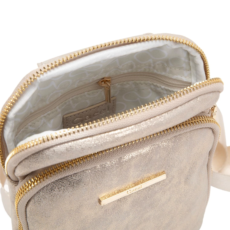 CARTERA MUJER GACEL DORADO BANDOLERA PEQUEÑA CAR3285 - 5