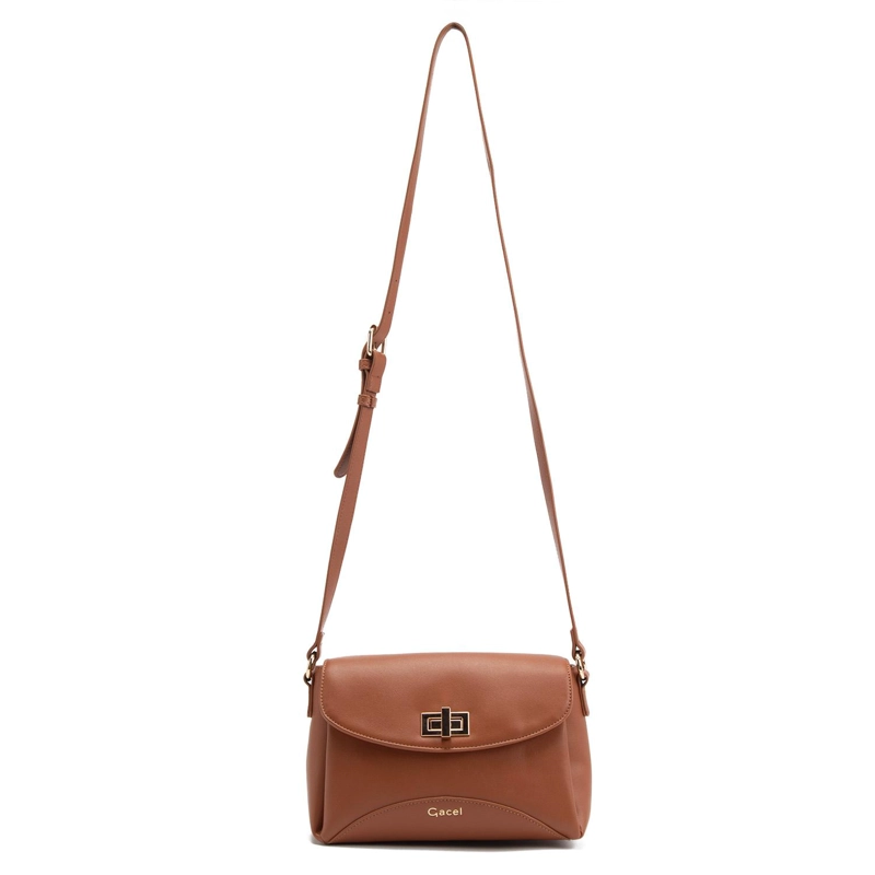 CARTERA MUJER GACEL TOSTADO BANDOLERA GRANDE - 1