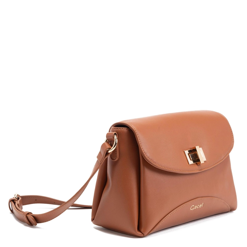 CARTERA MUJER GACEL TOSTADO BANDOLERA GRANDE - 3