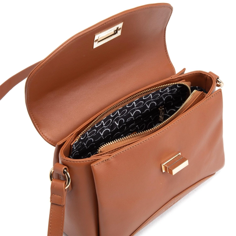 CARTERA MUJER GACEL TOSTADO BANDOLERA GRANDE - 5