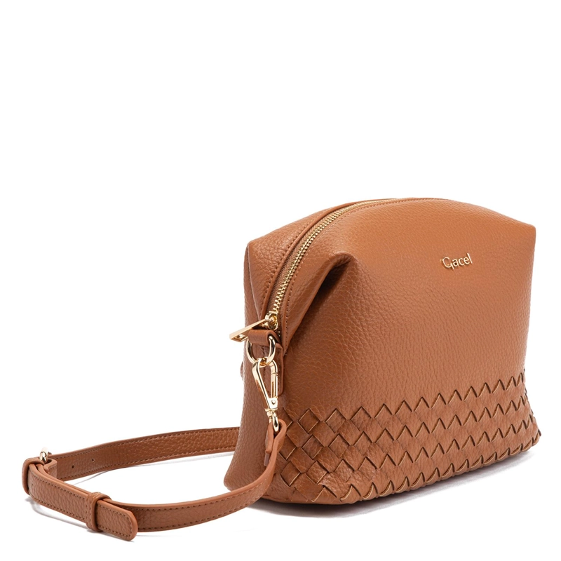 CARTERA MUJER GACEL TOSTADO BANDOLERA GRANDE - 2