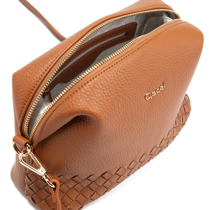 CARTERA MUJER GACEL TOSTADO BANDOLERA GRANDE - 3