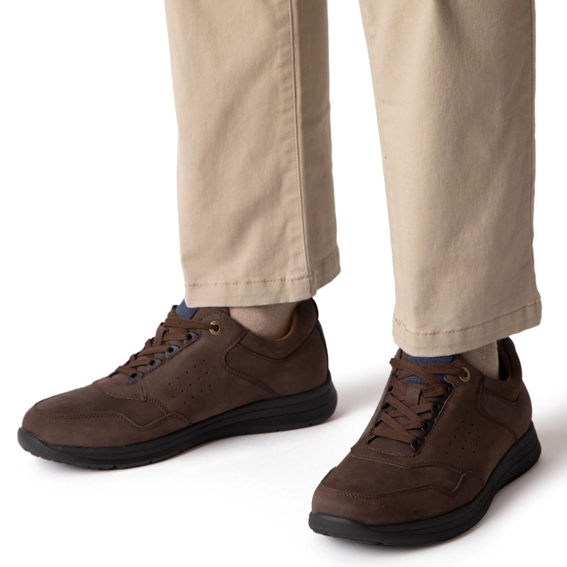 ZAPATO DE CUERO HOMBRE GUANTE CAFE  CALCUTA - 2