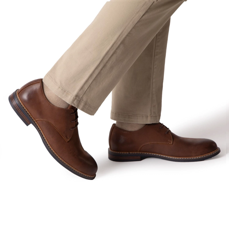 ZAPATO DE CUERO HOMBRE GUANTE CAFE ALBURY 0036079 - 2