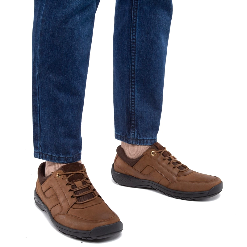 ZAPATO DE CUERO HOMBRE GUANTE CAFE  COWELL 0036070 - 2