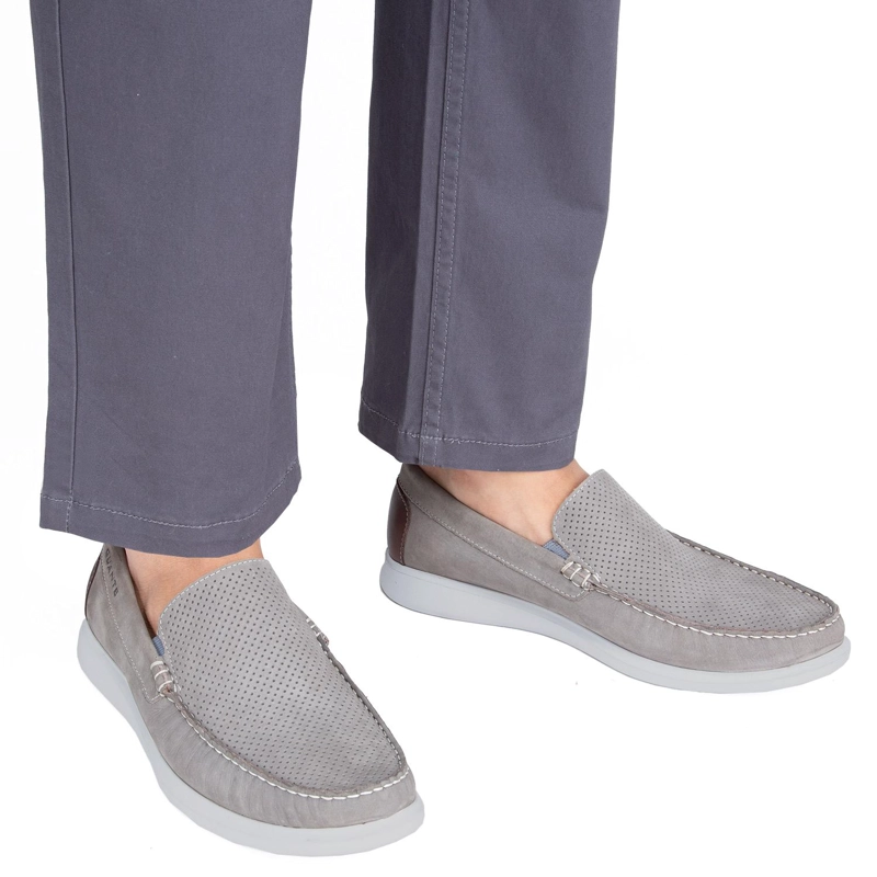 MOCASIN DE CUERO HOMBRE GUANTE GRIS CANNES 0036030 - 2