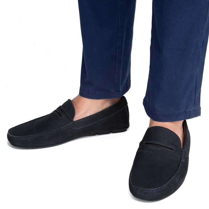 MOCASIN DE CUERO HOMBRE GUANTE MARINO ANCONA 0035838 - 2