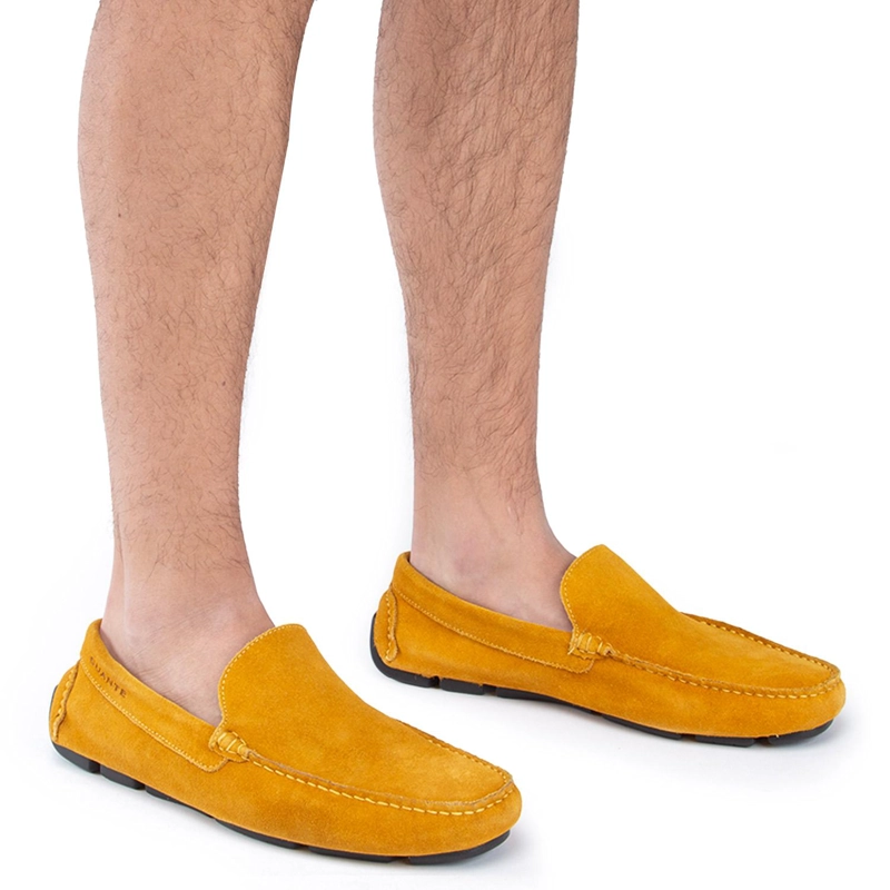 MOCASIN DE CUERO HOMBRE GUANTE MOSTAZA COSTA RICA 0035889 - 2