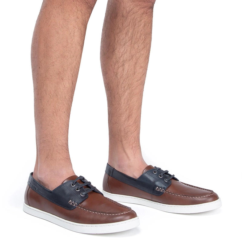 MOCASIN DE CUERO HOMBRE GUANTE CHOCOLATE BEACHPORT 0035854 - 2
