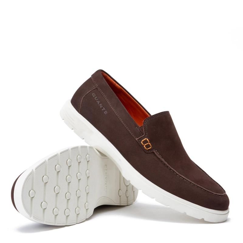 MOCASIN DE CUERO HOMBRE GUANTE CHOCOLATE ABU DABI 0035825 - 4