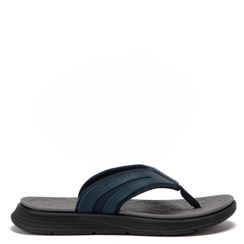 SANDALIA ABIERTA DE CUERO HOMBRE GUANTE AZUL PAPEETE 0036090 - 1