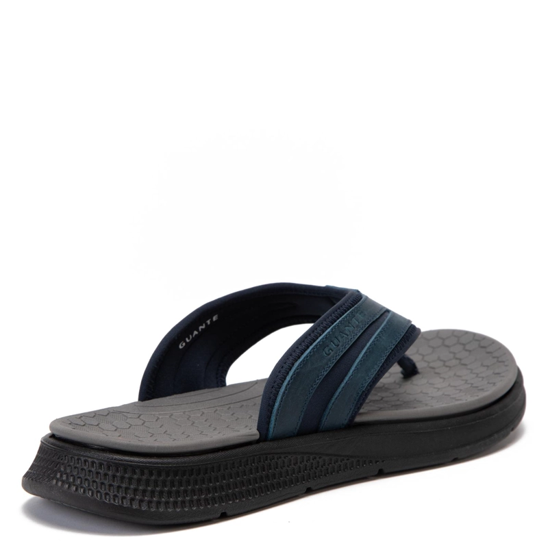 SANDALIA ABIERTA DE CUERO HOMBRE GUANTE AZUL PAPEETE 0036090 - 4