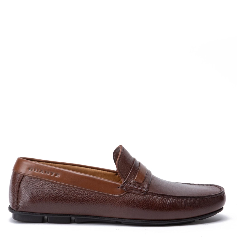 MOCASIN DE CUERO HOMBRE GUANTE CHOCOLATE ANCONA 0035840 - 1