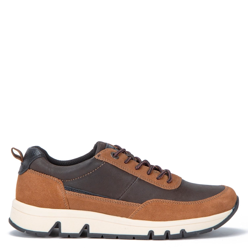 ZAPATILLA DE CUERO HOMBRE GUANTE CAFE  RIO 0036082 - 1