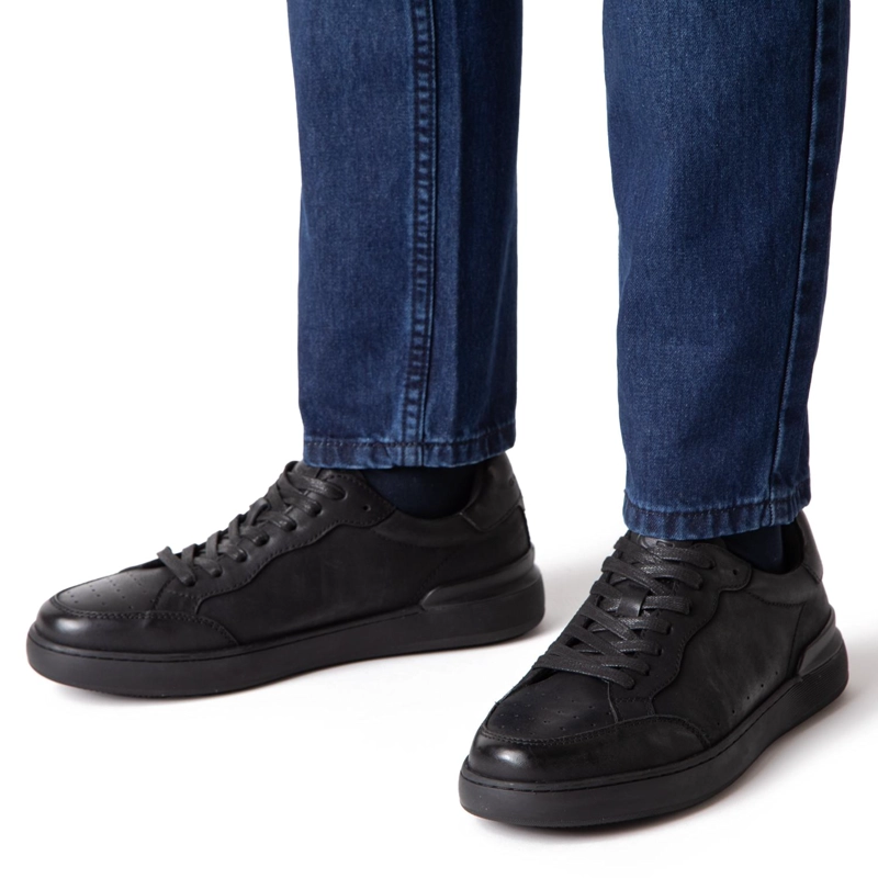 ZAPATILLA DE CUERO HOMBRE GUANTE NEGRO BROOME 0036067 - 2