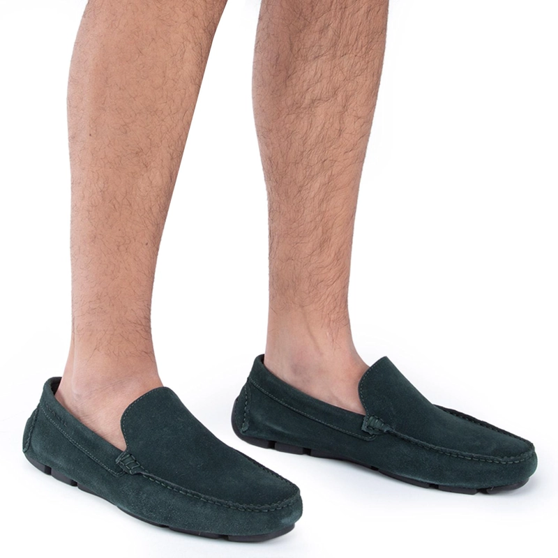 MOCASIN DE CUERO HOMBRE GUANTE VERDE PINO COSTA RICA 0035890 - 2
