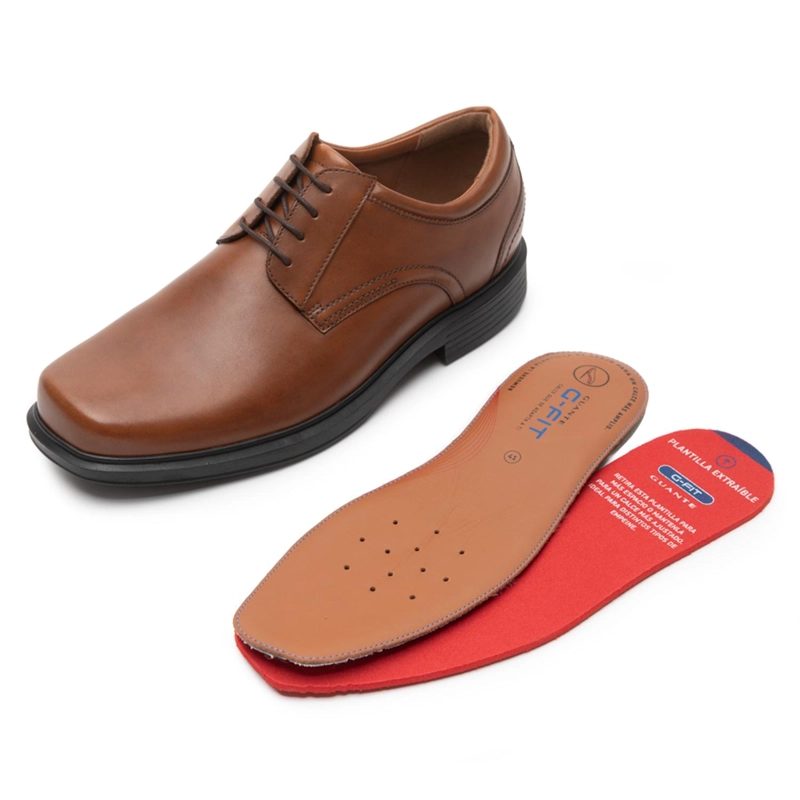 ZAPATO DE CUERO HOMBRE GUANTE DARK CAMEL CARDIFF 0035873 - 5