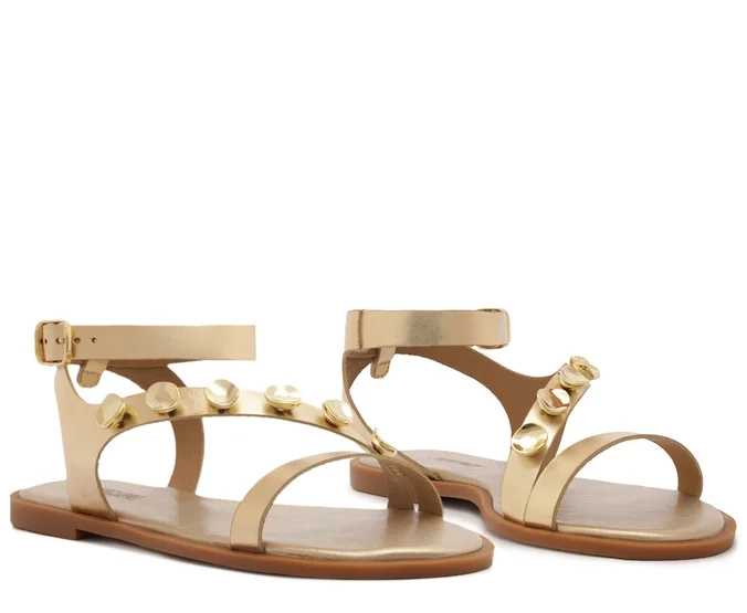 SANDALIA DE CUERO MUJER ANACAPRI DORADO NEW H C3034900500001 - 2