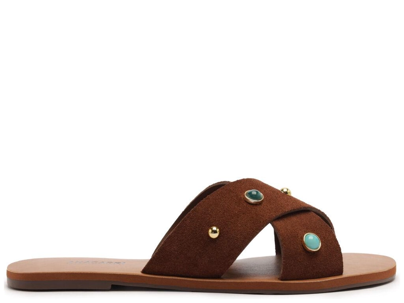 SANDALIA DE CUERO MUJER ANACAPRI CHOCOLATE ALBA C3001404460001 - 1