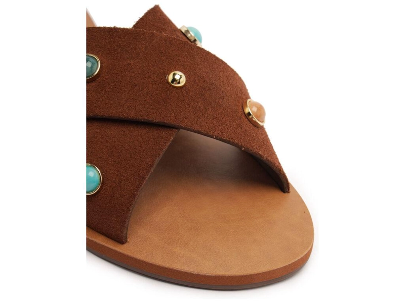 SANDALIA DE CUERO MUJER ANACAPRI CHOCOLATE ALBA C3001404460001 - 5