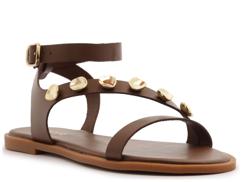 SANDALIA DE CUERO MUJER ANACAPRI CHOCOLATE NEW H - 3