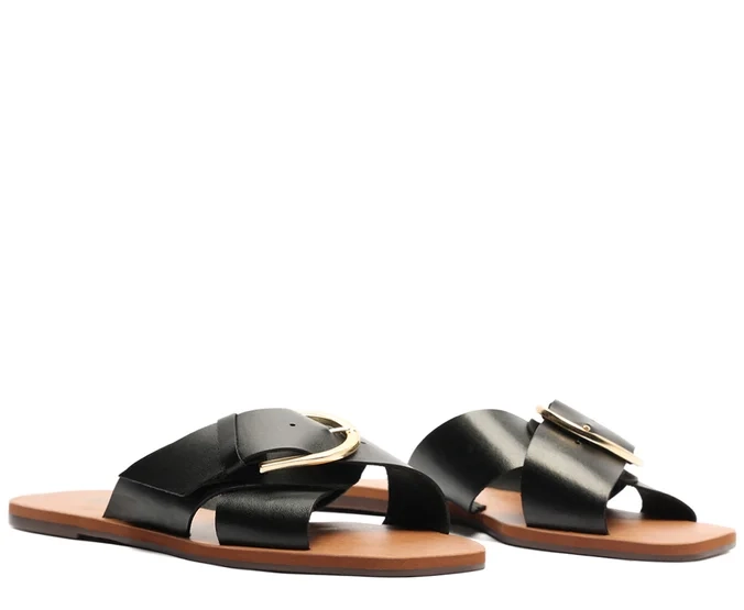 SANDALIA DE CUERO MUJER ANACAPRI NEGRO LUPE C3061200280001 - 2