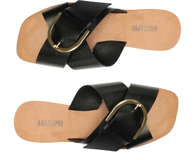 SANDALIA DE CUERO MUJER ANACAPRI NEGRO LUPE C3061200280001 - 5