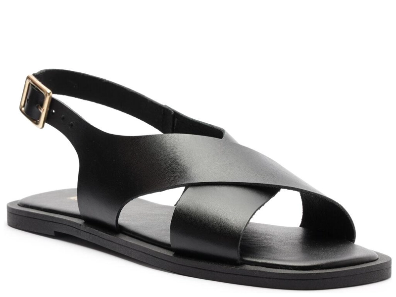 SANDALIA DE CUERO MUJER ANACAPRI NEGRO CARLA C3042400240001 - 3