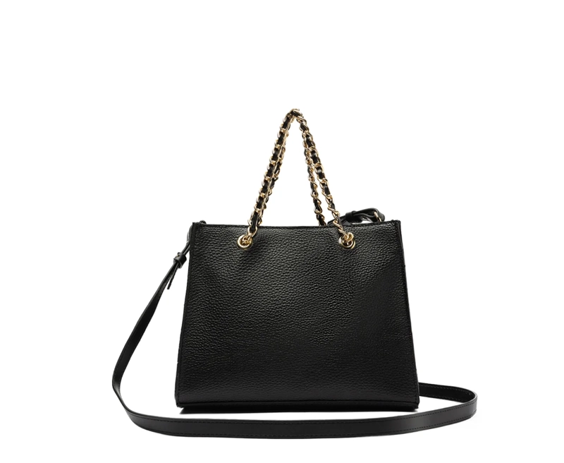 CARTERA MUJER ANACAPRI NEGRO DOS ASAS MEDIANA - 4
