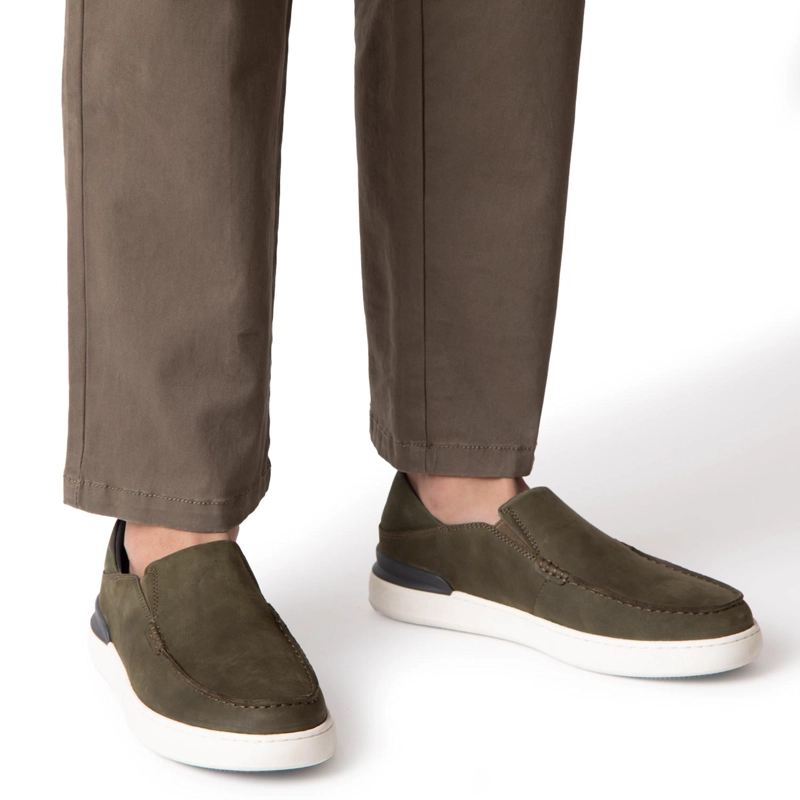 ZAPATILLA DE CUERO HOMBRE GUANTE VERDE BROOME 0036065 - 2