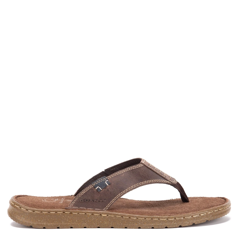 SANDALIA DE CUERO HOMBRE GUANTE CHOCOLATE JACONA - 1