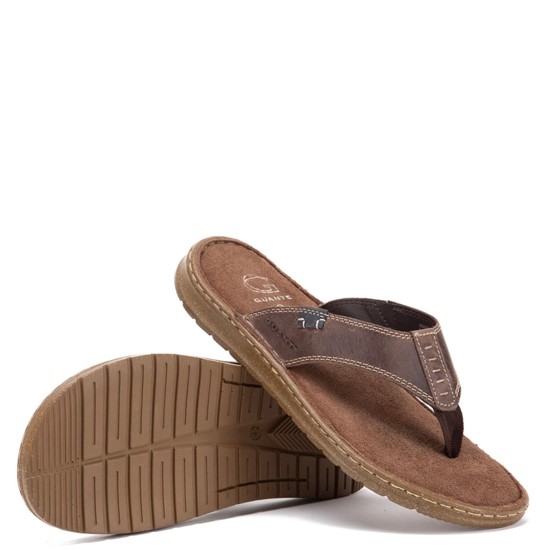 SANDALIA DE CUERO HOMBRE GUANTE CHOCOLATE JACONA 0035922 - 4