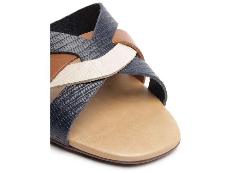 SANDALIA DE CUERO MUJER ANACAPRI AZUL LUNA C3048901210003 - 5
