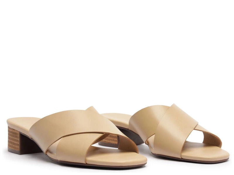 SANDALIA DE CUERO MUJER ANACAPRI BEIGE LUNA C3048900530013 - 2
