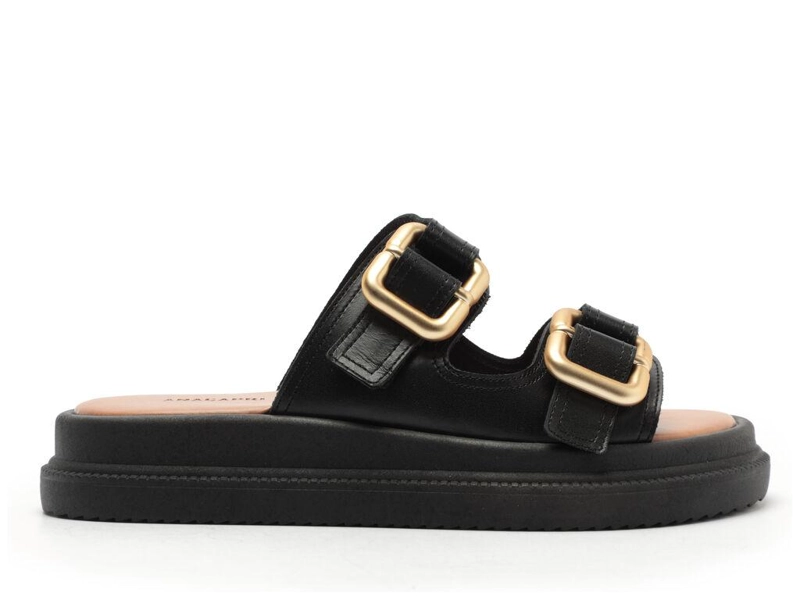 SANDALIA DE CUERO MUJER ANACAPRI NEGRO ANA C3057800030001 - 1