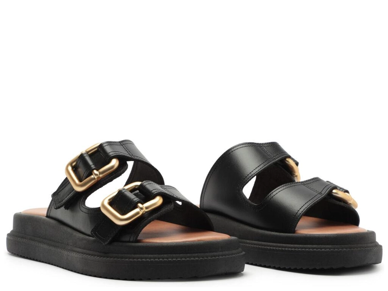 SANDALIA DE CUERO MUJER ANACAPRI NEGRO ANA C3057800030001 - 2