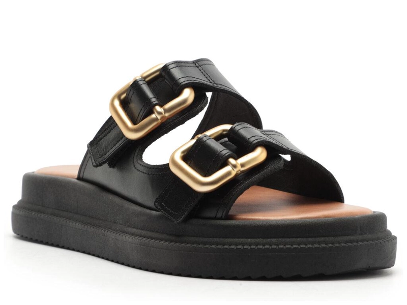 SANDALIA DE CUERO MUJER ANACAPRI NEGRO ANA C3057800030001 - 3