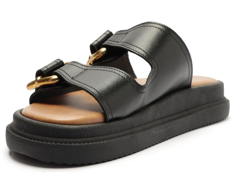 SANDALIA DE CUERO MUJER ANACAPRI NEGRO ANA C3057800030001 - 4