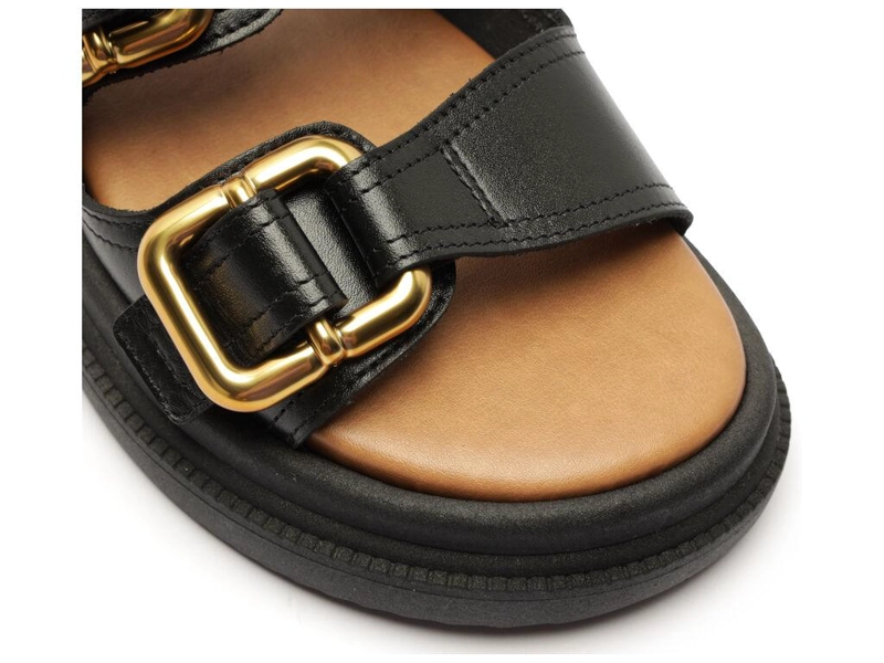 SANDALIA DE CUERO MUJER ANACAPRI NEGRO ANA C3057800030001 - 5
