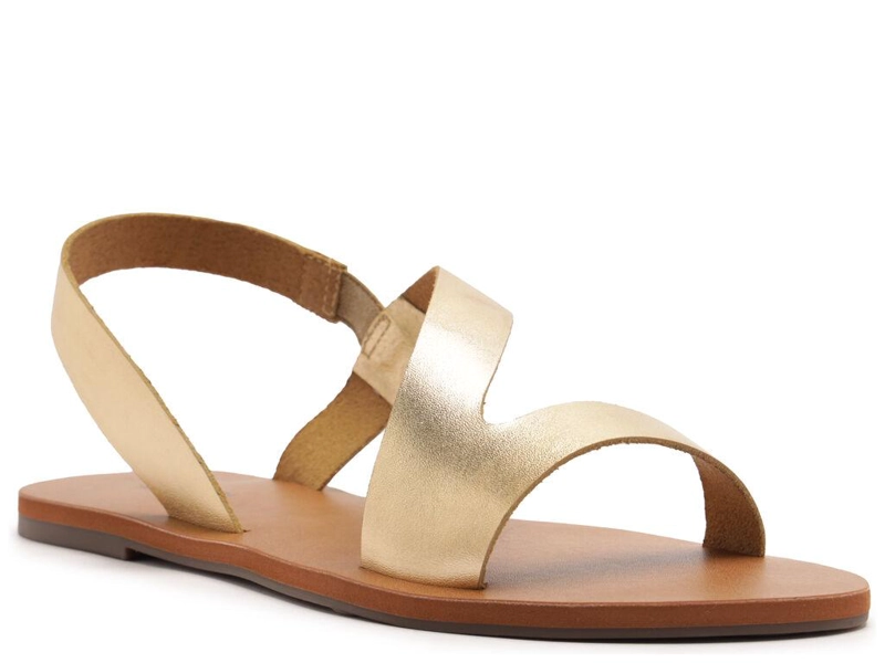 SANDALIA DE CUERO MUJER ANACAPRI DORADO ALBA - 3