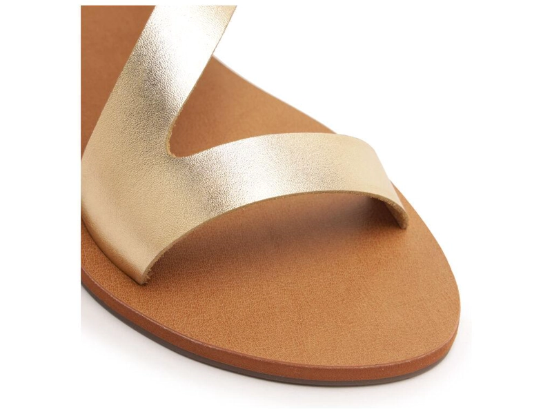 SANDALIA DE CUERO MUJER ANACAPRI DORADO ALBA - 5