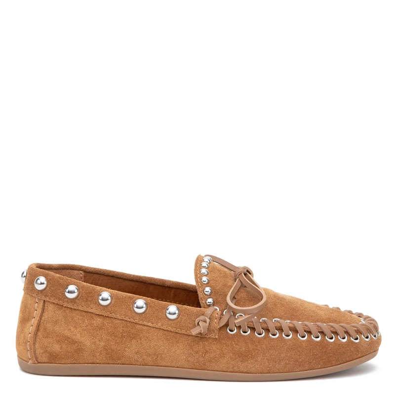MOCASIN DE CUERO MUJER GACEL CAMEL POKA 0660970 - 1