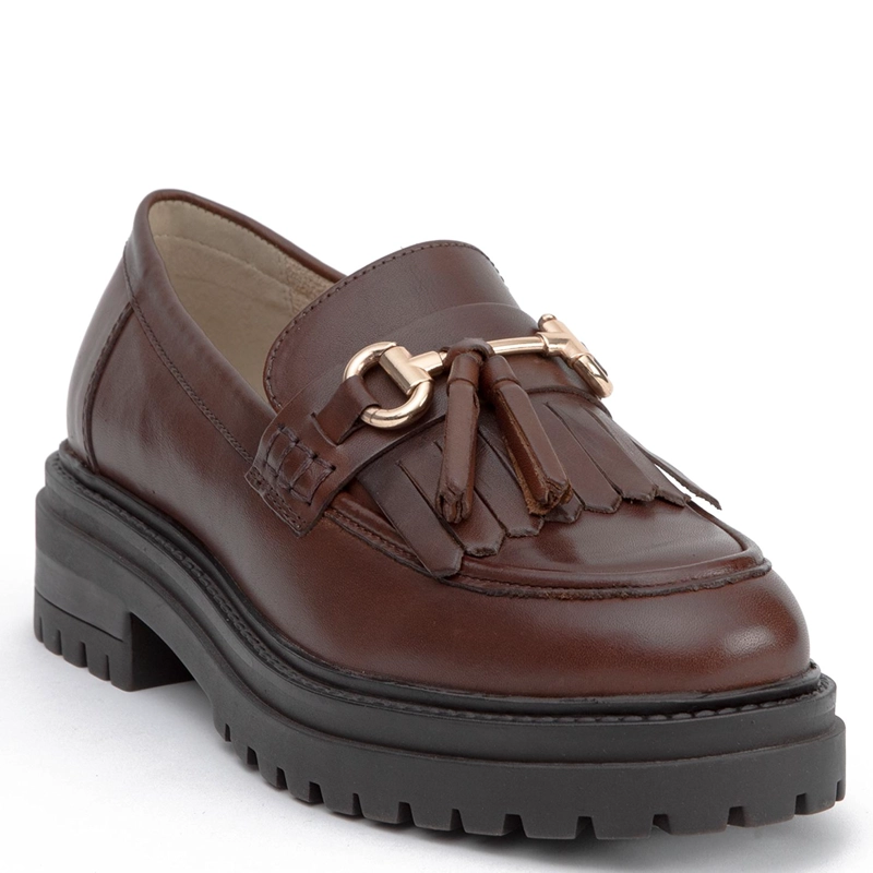 MOCASIN DE CUERO MUJER GACEL CHOCOLATE TIMOTHY - 3